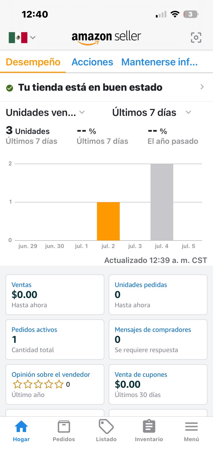 Captura de ventas Amazon Seller