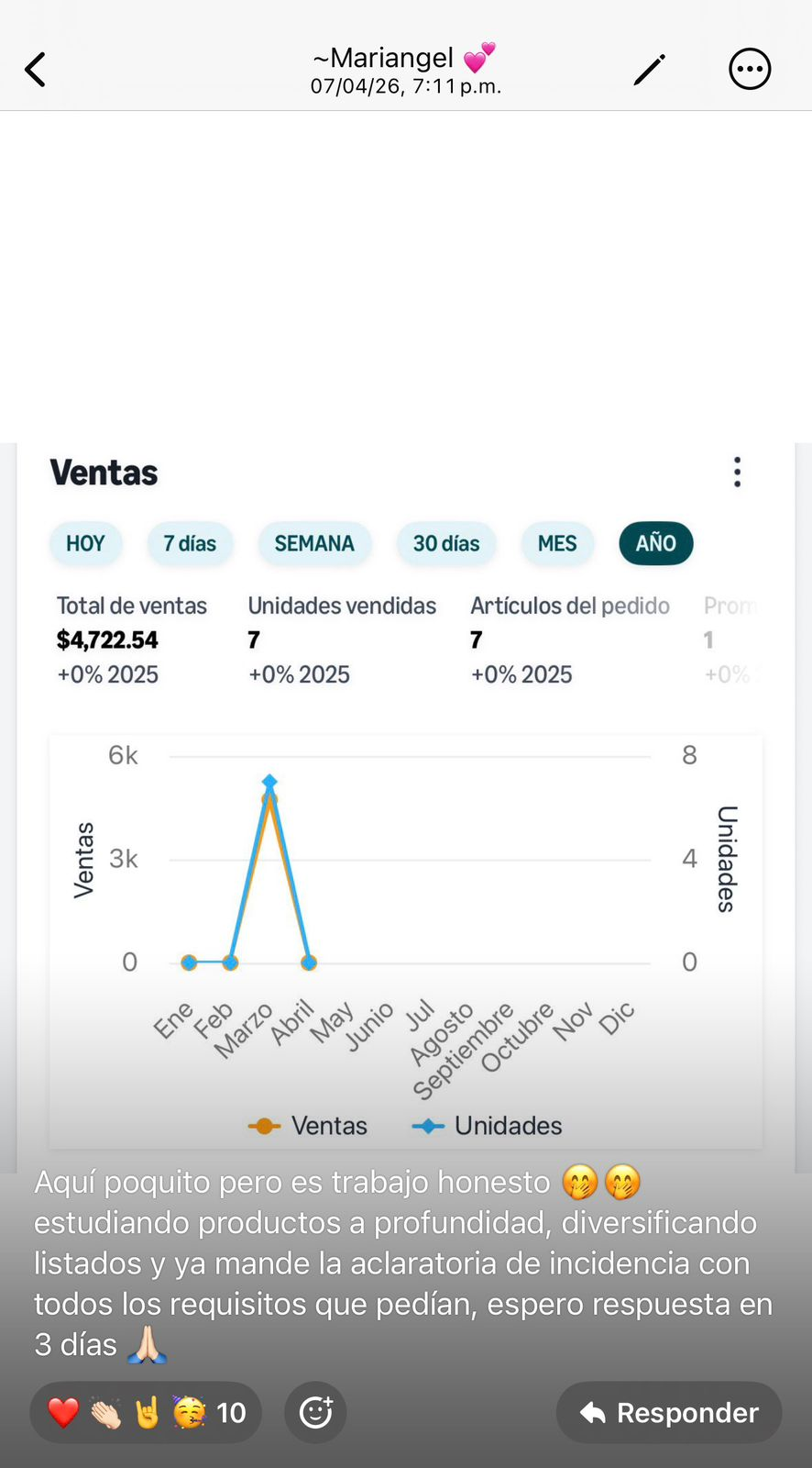 Captura de ventas de alumno 3