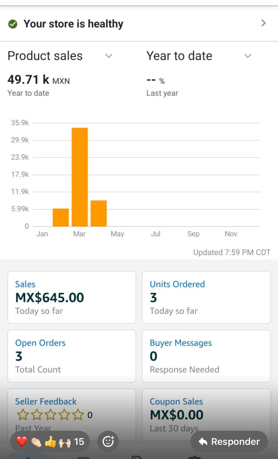 Captura de ventas de alumno 2